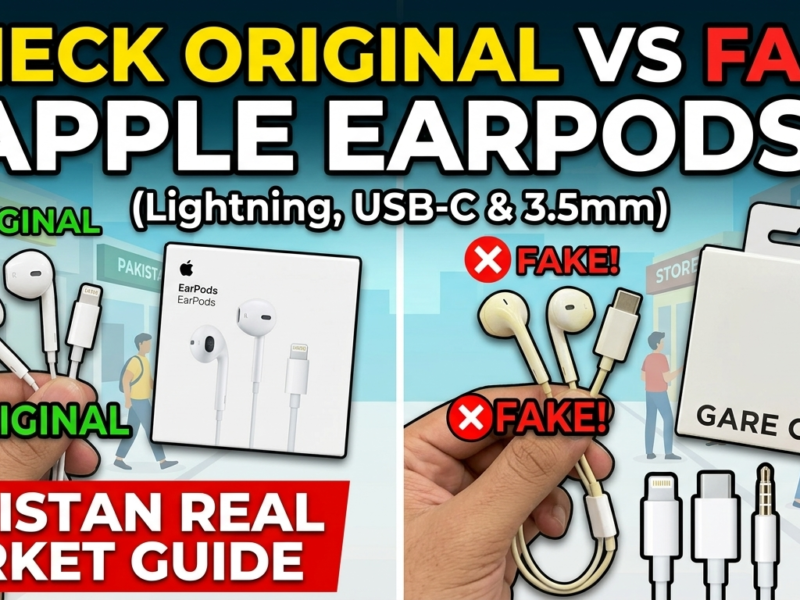 How to Check Original vs Fake Apple EarPods (Lightning, USB-C & 3.5mm) – Pakistan Real Market Guide