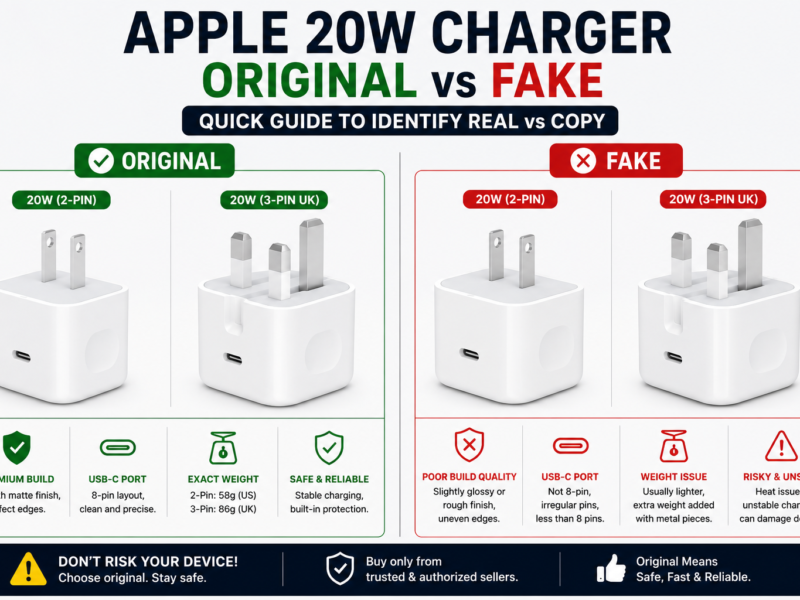 How to Check Original Apple 20W Charger (Pakistan Real Market Guide)