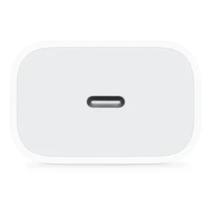 Close-up of original Apple 20W USB-C port pins with clean metal etching.