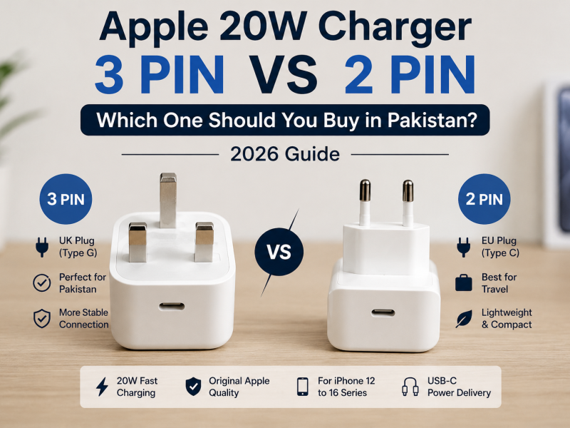Apple 20W Charger 3 Pin vs 2 Pin – Which One Should You Buy in Pakistan? Apple 20W Charger 3 Pin vs 2 Pin – Which One Should You Buy in Pakistan?