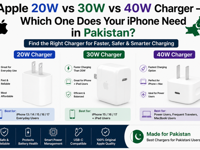 Apple 20W vs 30W vs 40W Charger: Which One Does Your iPhone Need?