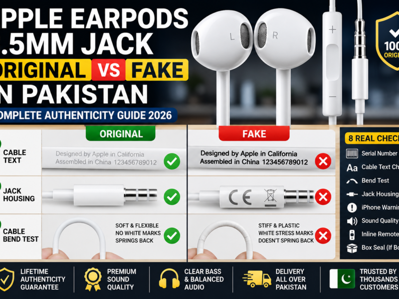 Apple EarPods 3.5mm Jack Original vs Fake in Pakistan | How to Check Before Buying