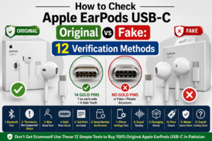 Apple EarPods USB-C Original vs Fake in Pakistan