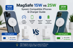 Apple MagSafe 15W Vs 25W Charger: Speed & Compatibility